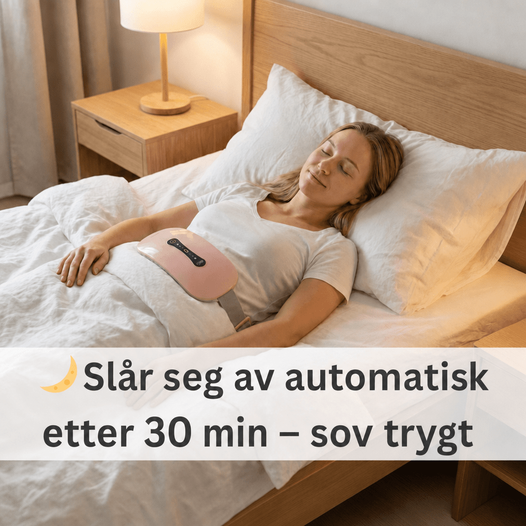 Smertelindrende varmepute, periodevarmebelte og massasjeapparat for menstruasjonskramper med 3 varmenivåer og 3 massasjemetoder for kvinner - AVABeauty.no